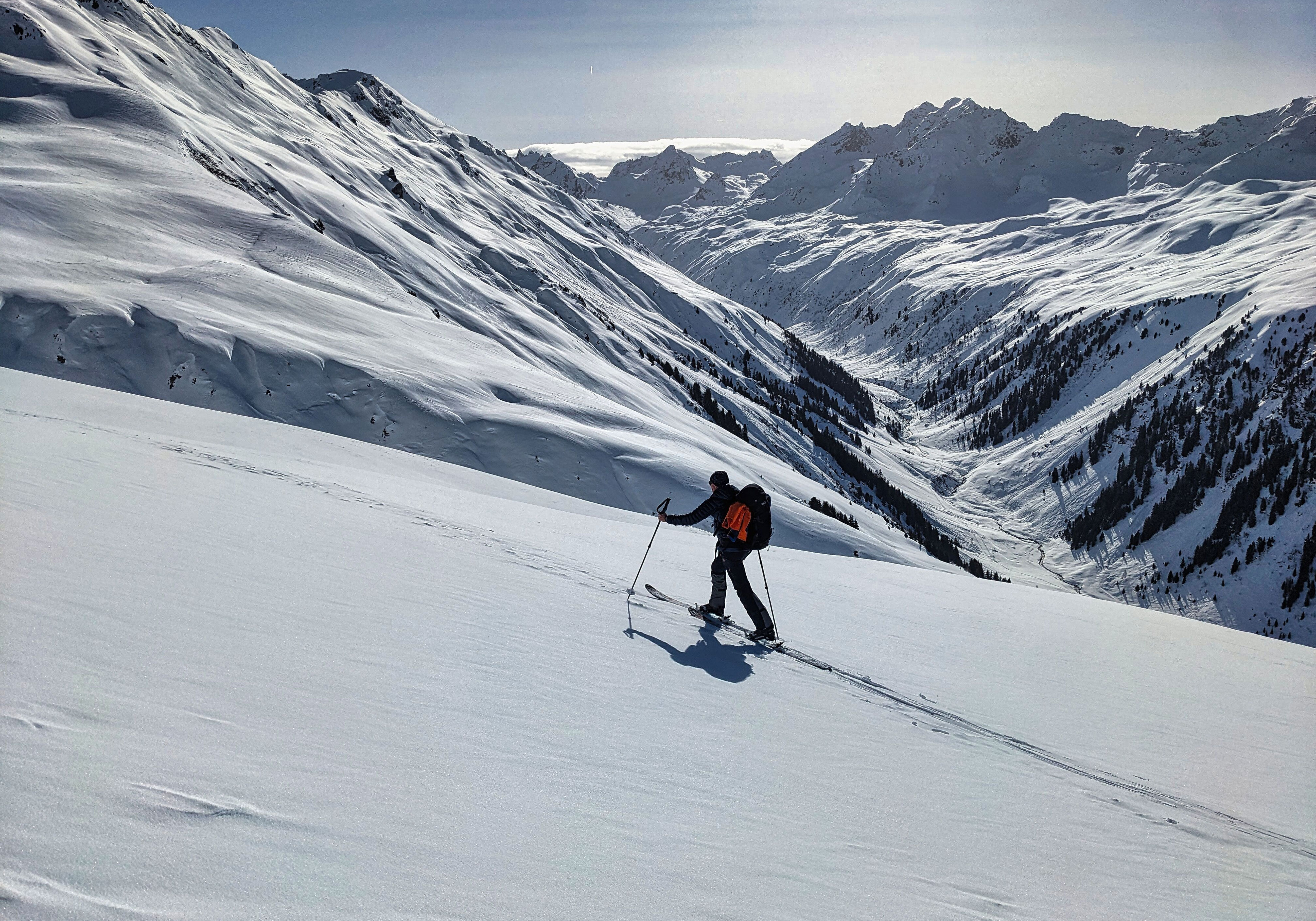 Skifahren, Montafon, Österreich