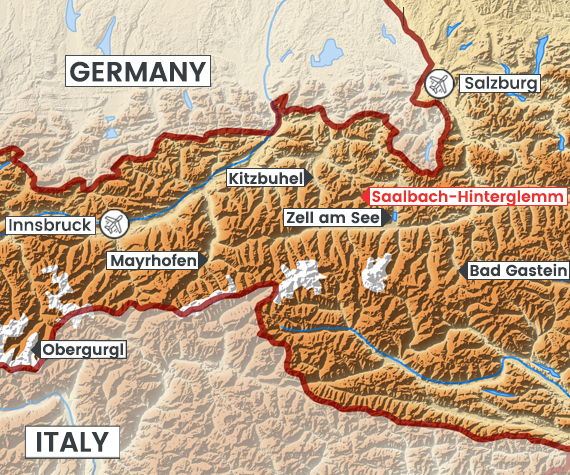 Saalbach-Hinterglemm map